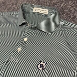 Holderness & Bourne Men's Striped Polo Shirt - Black and White